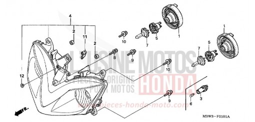 HEADLIGHT (2) CBR600F1 de 2001